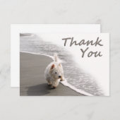 Carte de remerciements Westie 5 po x 7 po (Devant / Derrière)