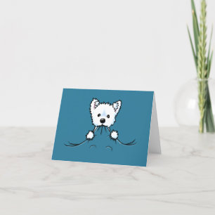 Carte De Remerciements Westie Agression Cute KiniArt