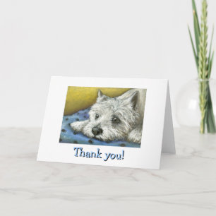 Carte De Remerciements Westie de rêve