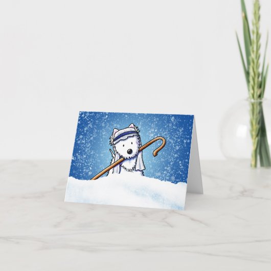 Carte De Remerciements Westie Terrier Shepherd Christmas Note Card (Devant)