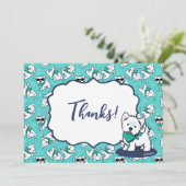 Carte De Remerciements Westies Cutieface KiniArt (Debout devant)