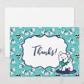 Carte De Remerciements Westies Cutieface KiniArt (Devant / Derrière)