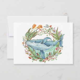Carte De Remerciements Whale Garden