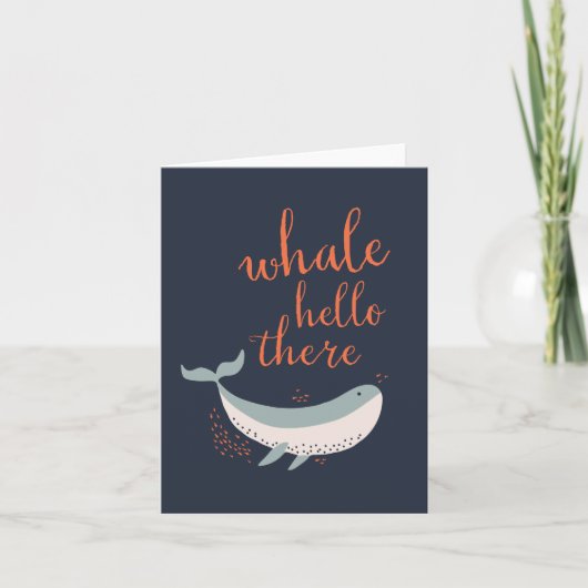 Carte De Remerciements Whale Hello (Devant)