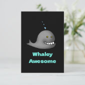Carte De Remerciements Whaley Awesome Funny Whale Pun Design (Debout devant)