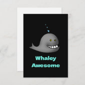 Carte De Remerciements Whaley Awesome Funny Whale Pun Design (Devant / Derrière)