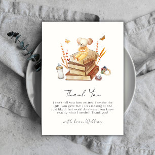 Carte De Remerciements Whimsal Neutral Boho Livre Baby shower de souris