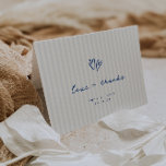 Carte De Remerciements Whimsical Blue Hearts Photo Mariage<br><div class="desc">Bleu blanc Coeurs illustrés,  carte de remerciements photo mariage plié. Caractéristiques,  lignes de texte modèles pour vos noms et message personnalisé sur arrière - plan de couleur rose clair.</div>