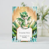 Carte De Remerciements Whimsical Boho Dragon Anniversaire (Debout devant)