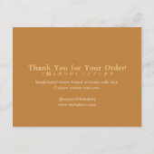 Carte De Remerciements Whimsical Bread Bakery Cookie Care Instructions (Dos)