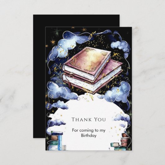 Carte De Remerciements Whimsical Custom Magic Storybook Anniversaire (Devant / Derrière)