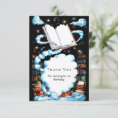 Carte De Remerciements Whimsical Editable Magic Storybook Anniversaire (Debout devant)