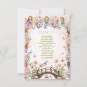 Carte De Remerciements Whimsical fairy garden 1st birthday  (Devant)