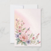 Carte De Remerciements Whimsical fairy garden 1st birthday  (Dos)