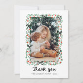 Carte De Remerciements Whimsical Frame and Bow | Photo Christmas (Devant)
