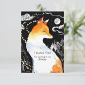 Carte De Remerciements Whimsical Fun Fox anniversaire (Debout devant)