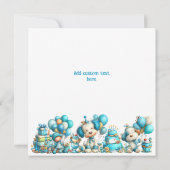 Carte De Remerciements Whimsical Fun Teal Birthday  (Dos)