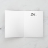 Carte De Remerciements Whimsical Graduation Cap with Bow & Pearls Script (Intérieur)