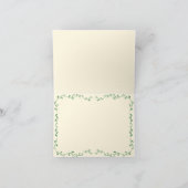 Carte De Remerciements Whimsical Green Mariage méditerranéen (Intérieur)