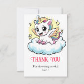 Carte De Remerciements Whimsical Magique Baby shower Unicorn (Devant)