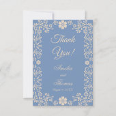 Carte De Remerciements Whimsical Powder Blue Wedding Thank You (Devant)