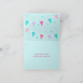 Carte De Remerciements Whimsical Rainbow Unicorn Anniversaire (Intérieur)