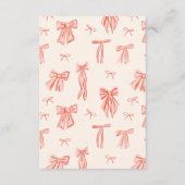 Carte De Remerciements Whimsical Rose Bow Girl Anniversaire (Dos)