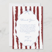 Carte De Remerciements Whimsical Stripes Handwritten Painted Wedding (Devant)