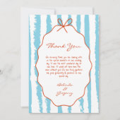 Carte De Remerciements Whimsical Stripes Handwritten Painted Wedding  (Devant)