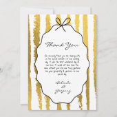 Carte De Remerciements Whimsical Stripes Handwritten Painted Wedding  (Devant)