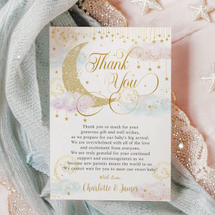 Carte De Remerciements Whimsical Twinkle Little Star Genre Reveal
