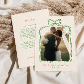Carte De Remerciements Whimsky Quirky manuscrit Mariage Bow