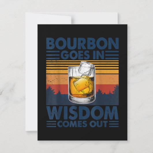 Carte De Remerciements Whiskey Bourbon entre dans la sagesse sort (Devant)