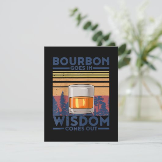 Carte De Remerciements Whiskey Bourbon Entre Dans Sagesse Sort (Debout devant)