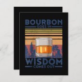 Carte De Remerciements Whiskey Bourbon Entre Dans Sagesse Sort (Devant / Derrière)