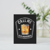 Carte De Remerciements Whiskey Calls Me Old Fashioned (Debout devant)