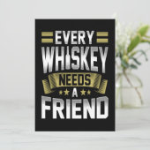 Carte De Remerciements Whiskey Lover| Chaque Whiskey A Besoin D'Un Amis (Debout devant)