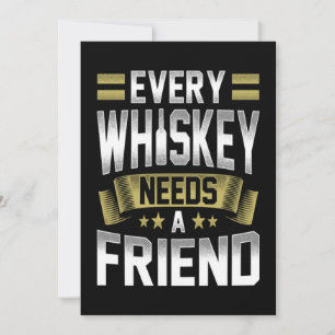 Carte De Remerciements Whiskey Lover  Chaque Whiskey A Besoin D'Un Amis