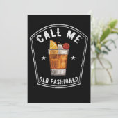 Carte De Remerciements Whiskey M'appelle "vieux mode" (Debout devant)