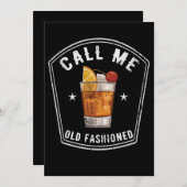 Carte De Remerciements Whiskey M'appelle "vieux mode" (Devant / Derrière)