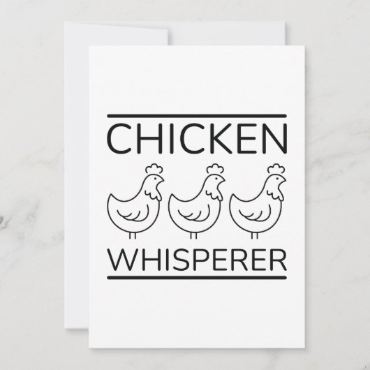Carte De Remerciements Whisperer de poulet (Devant)