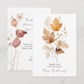 Carte De Remerciements Whispers of Fall Fête des mariées (Devant / Derrière)