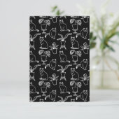 Carte De Remerciements White cats on black (Debout devant)