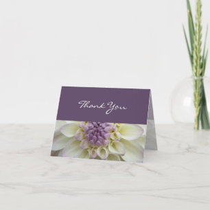 Carte De Remerciements White Dahlia • Thank You Card