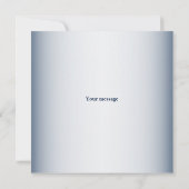 Carte De Remerciements White Floral Elegant Blue Gray (Dos)