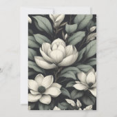 Carte De Remerciements White Flowers and Greenery Wedding (Dos)