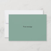Carte De Remerciements White Jasmine Floral Green Geometric Wedding (Dos)