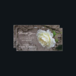 Carte De Remerciements White rose photo floral sympathy<br><div class="desc">White rose photo floral sympathy Thank You Card.
You can add your own text and name to personalize the card.</div>