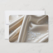 Carte De Remerciements White Satin Roses and Peony Wedding (Dos)