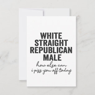 Carte De Remerciements White Stright Républicain Homme Drôle République